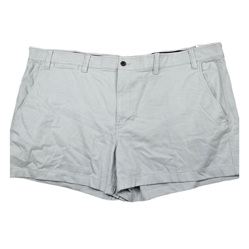 The Foundry Shorts Mens 54 Big & Tall Wayfarer Gray Cotton Flex Flat Front NEW‎